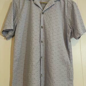 Old Navy Men's Casual Light Blue Button Down Shirt